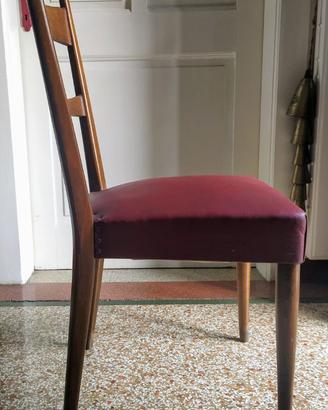 N. 6 Sedie anni 50 vintage stile Ico Parisi.