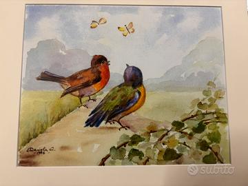 QUADRO CON PASSEROTTI