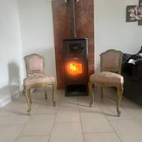 Coppia di sedie vintage decorate a mano