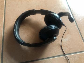 Cuffie con filo da gaming nere con microfono