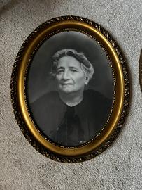 Cornice in legno dorato ovale adatta a specchio