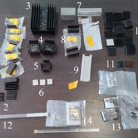 Radiatori dissipatori e zoccolini  per elettronica