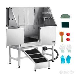 Stazione di Lavaggio per Cani in Acciaio Inox