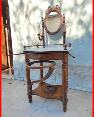 Toilette in legno con pianale in marmo Epoca '800