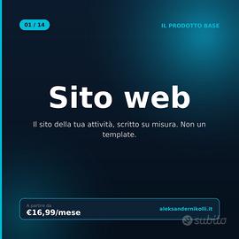 Sito Web da 16,99/mese | Software su misura