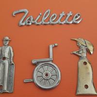 set bagno uomo donna cartelli 