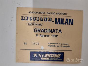 Biglietto stadio Riccione Milan 82