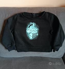 Felpa Jordan Nike bambina bambino 24 mesi nera