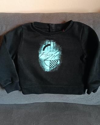 Felpa Jordan Nike bambina bambino 24 mesi nera