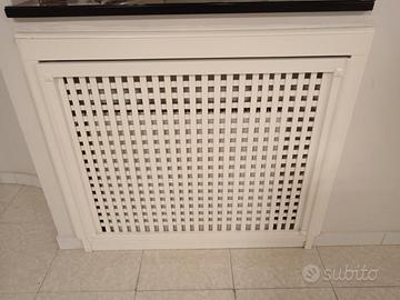 Copritermosifone Elegante in Legno Bianco