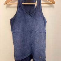 Canottiera blu slavato YESZEE tg S