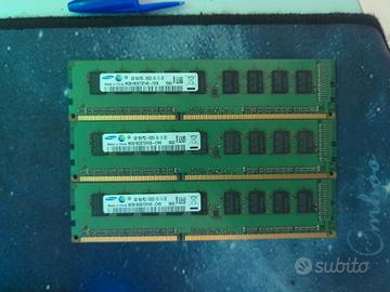 RAM Samsung 3x1GB DDR3 1333Mhz PC3-10600 