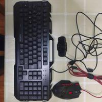 Tastiera e mouse da gaming con RGB + webcam HD/mic