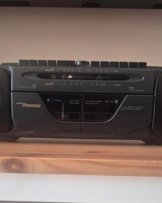 Doppia Piastra Cassette Stereo Radio Phonola NR 71