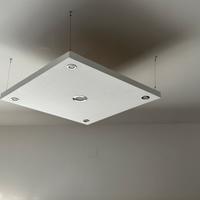 3 lampadari in cartongesso con luci a led