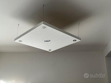 3 lampadari in cartongesso con luci a led