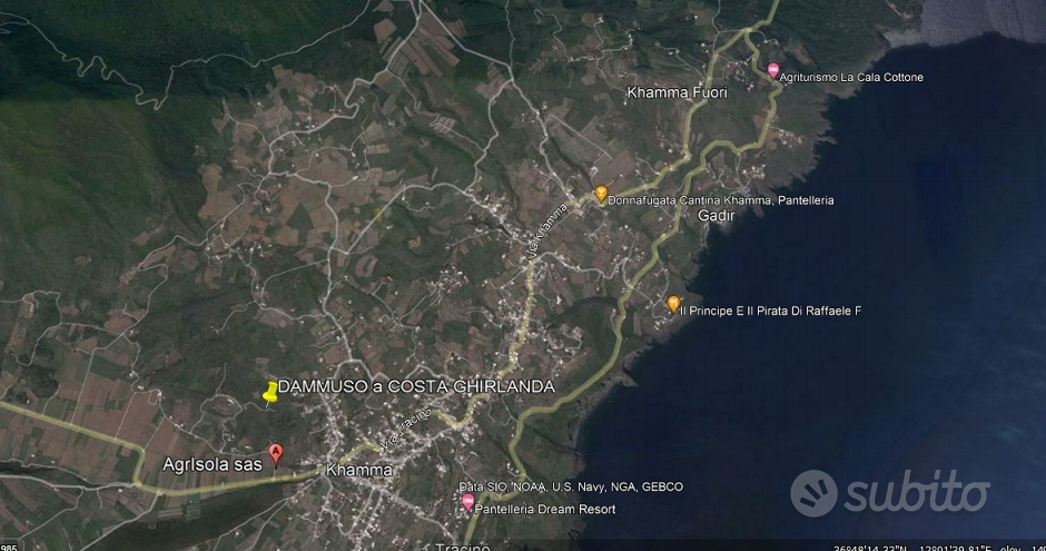 DAMMUSO A PANTELLERIA CON TERRENO DA 8.000MQ. - Vista 2