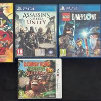 2 giochi ps4, 1 switch, 1 3ds e un film