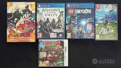 2 giochi ps4, 1 switch, 1 3ds e un film
