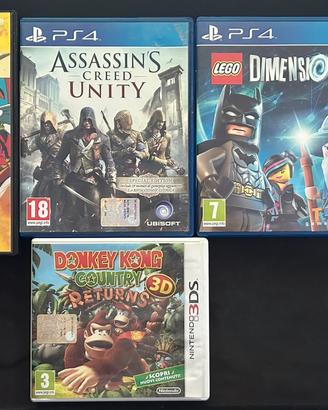 2 giochi ps4, 1 switch, 1 3ds e un film