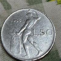 50 lire 1956 grande Repubblica Italiana