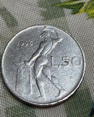 50 lire 1956 grande Repubblica Italiana