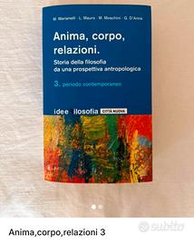 libro universitario Anima,corpo e relazioni 3