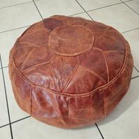 Pouf in pelle di cammello