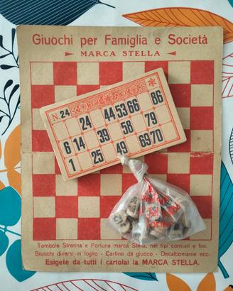Tombola Stella vintage anni 50