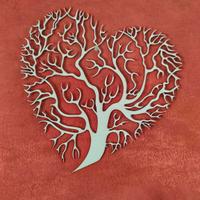 Quadro in legno – Albero a forma di cuore – decora