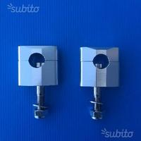 Coppia riser manubrio in alluminio da 22 mm