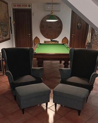 poltrone con poggiapiedi