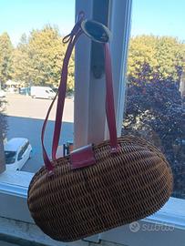 borsa vintage di midollino