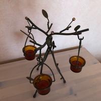 Porta candele Albero Foglie (Artista Canadese)