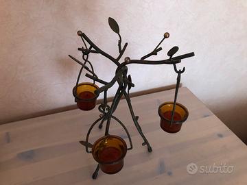 Porta candele Albero Foglie (Artista Canadese)