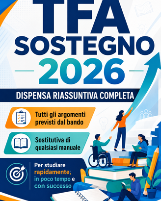 TFA SOSTEGNO 2026 DISPENSA RIASSUNTIVA COMPLETA