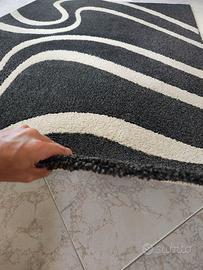 Tappeto moderno nero e beige – 227 x 156 cm