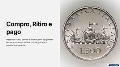 Monete Vecchie 500 Lire Argento