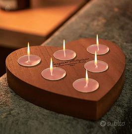 Stock 300 portacandele in legno,