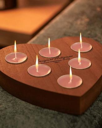 Stock 300 portacandele in legno,