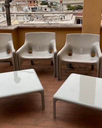 Artemide Tavolino e 2 poltrone Vico Magistretti
