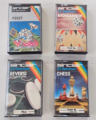 Sinclair ZX Spectrum giochi PSSST, Chess, Reversi