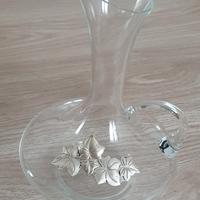 Decanter in vetro e argento 
