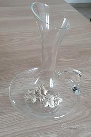 Decanter in vetro e argento 