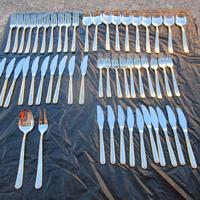 servizio di posate vintage da 10 in acciaio inox