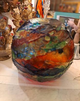vaso  Geocolor  di Gaeaulenti  x Venini  firmato