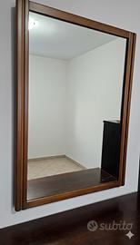 Specchio rettangolare con cornice in legno - 64x88