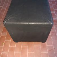 Pouf  cubo ecopelle nero