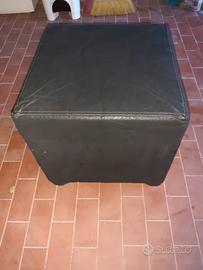 Pouf  cubo ecopelle nero
