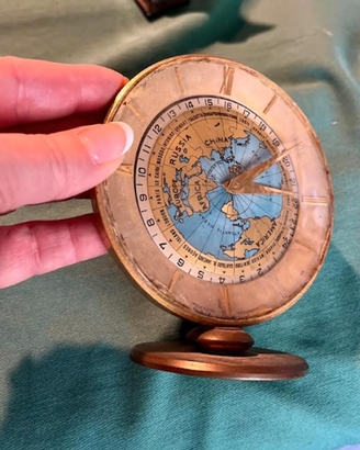 IMHOFworldTIMEclockSWISSpreziosoOROLOGIOtavoloVINT